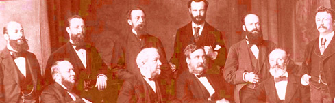 Leitungsebene einer Firma um 1884